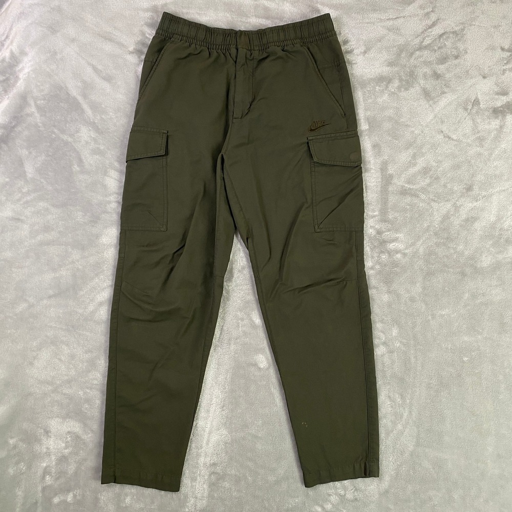 Nike Cargo Pants Mens Medium Olive Green DD5207-355 Tapered Utility Trousers